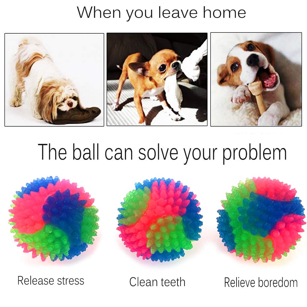 FineInno LED ball glowing during night-time yard play and fetch.