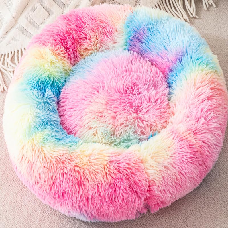 Finenohoory donut bed folded for travel and portability.