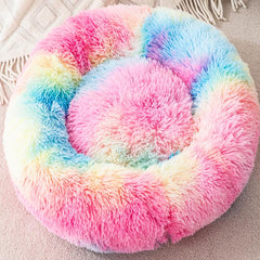 Finenohoory donut bed folded for travel and portability.