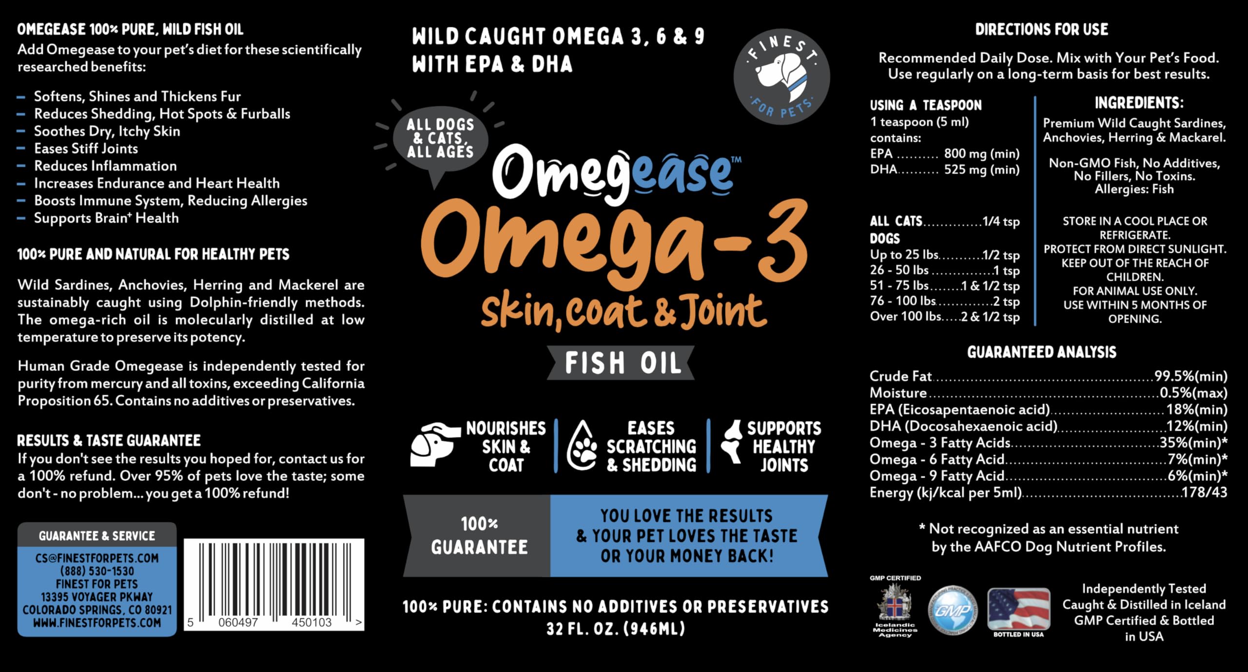 Finest For Pets Omegease meal-mix-topping pour-over for meals