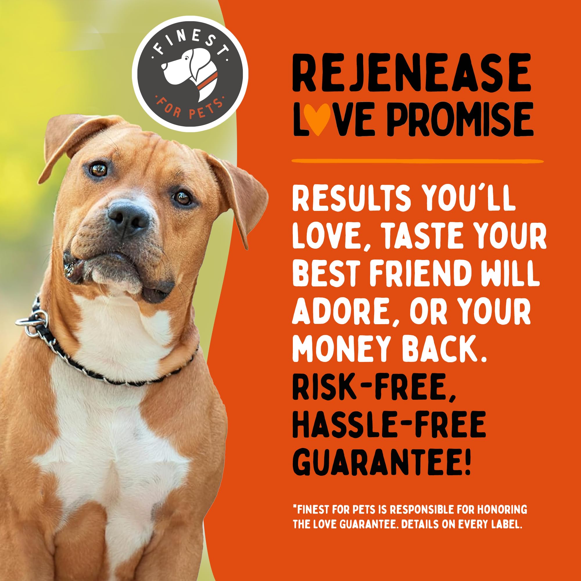 Finest For Pets USA-made bottle with label emphasized for quality