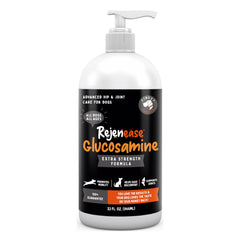 Finest For Pets Rejenease liquid bottle closeup highlighting joint-support formula
