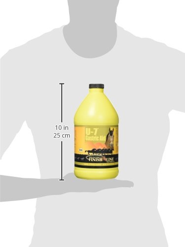Finish Line U7 Gastric Aid Liquid being poured, supports appetite and training readiness for horses