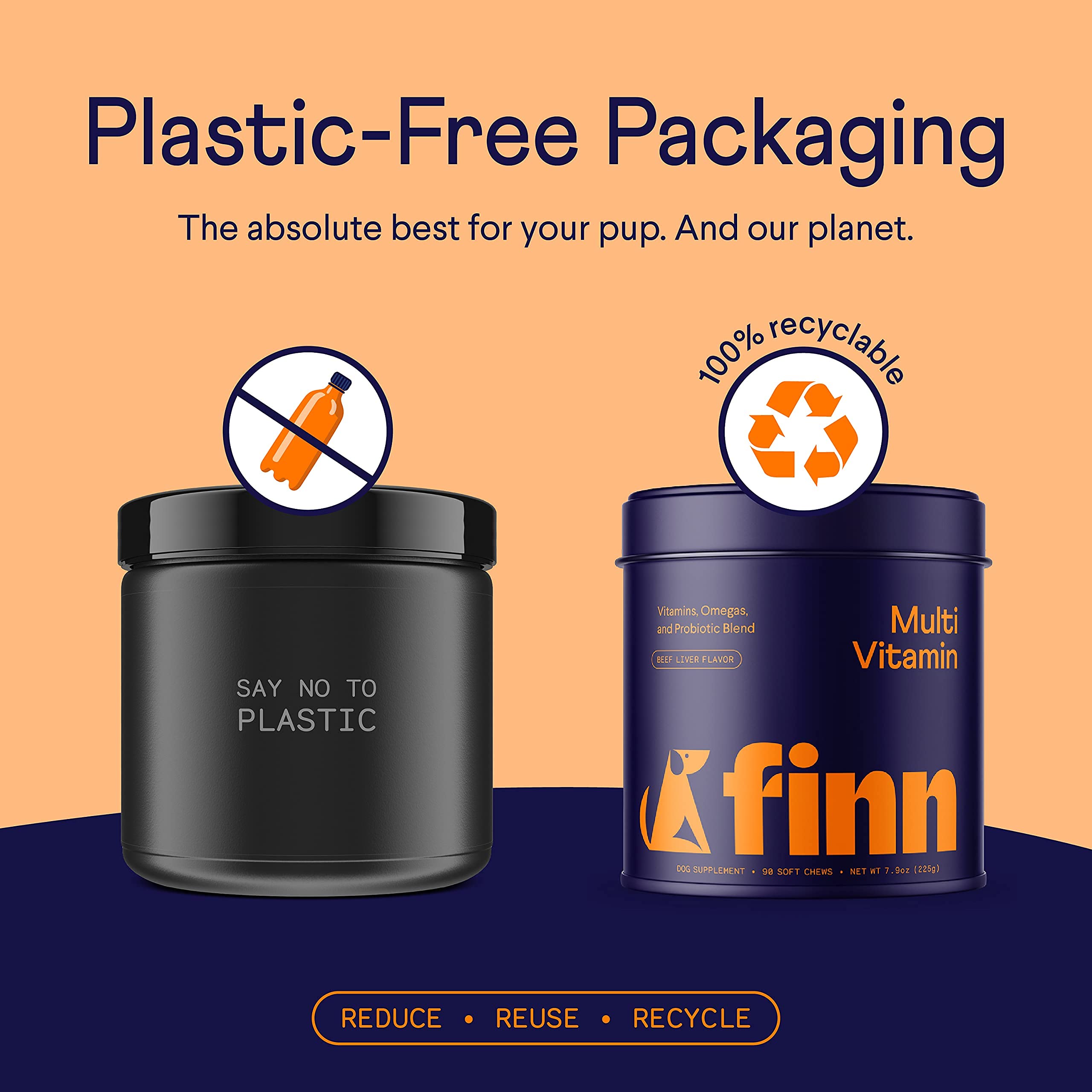 Finn All-in-1 Multivitamin for Dogs active-use scene suggests support for daily vitality