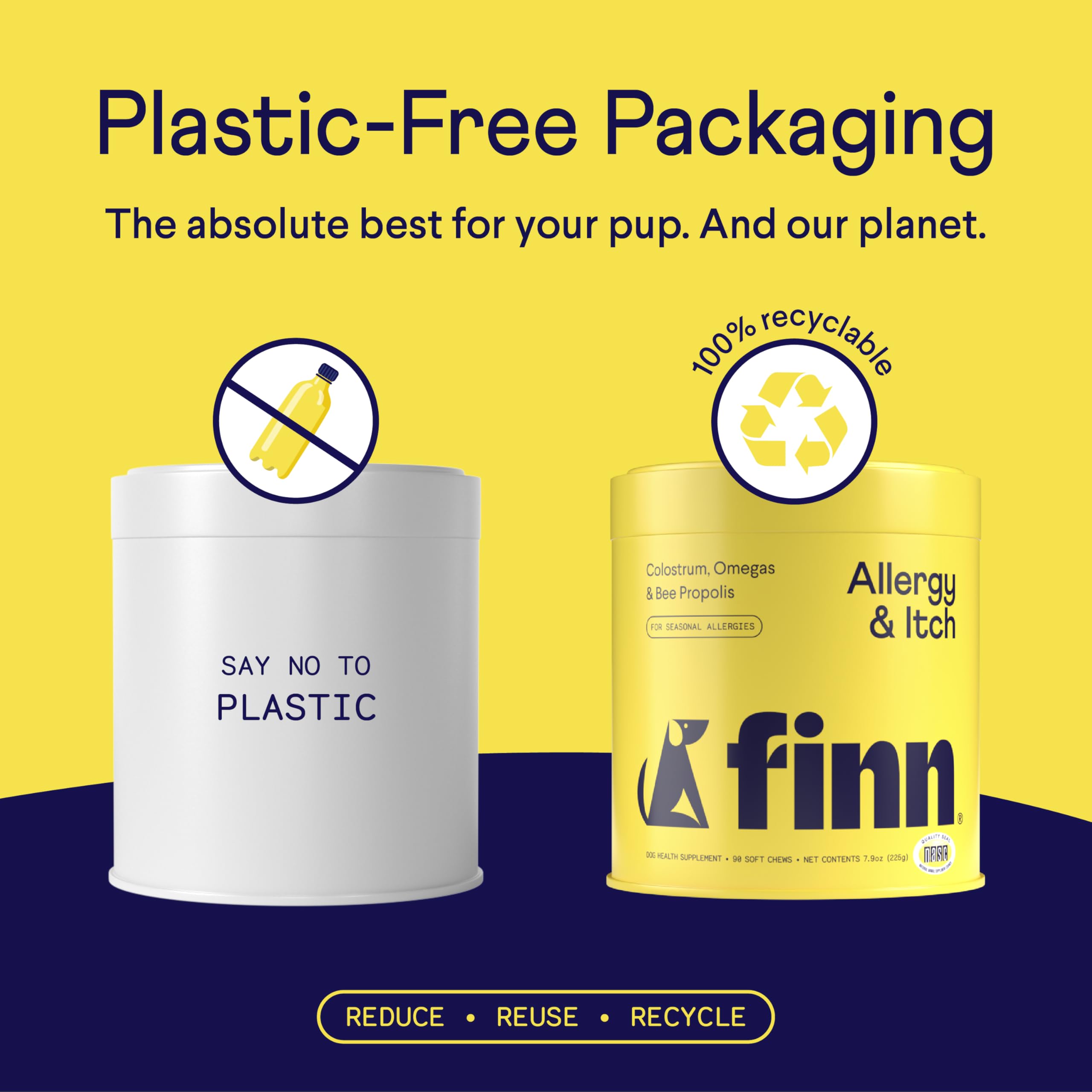 Finn Allergy Itch NASC-certified USA seal communicates safety and quality