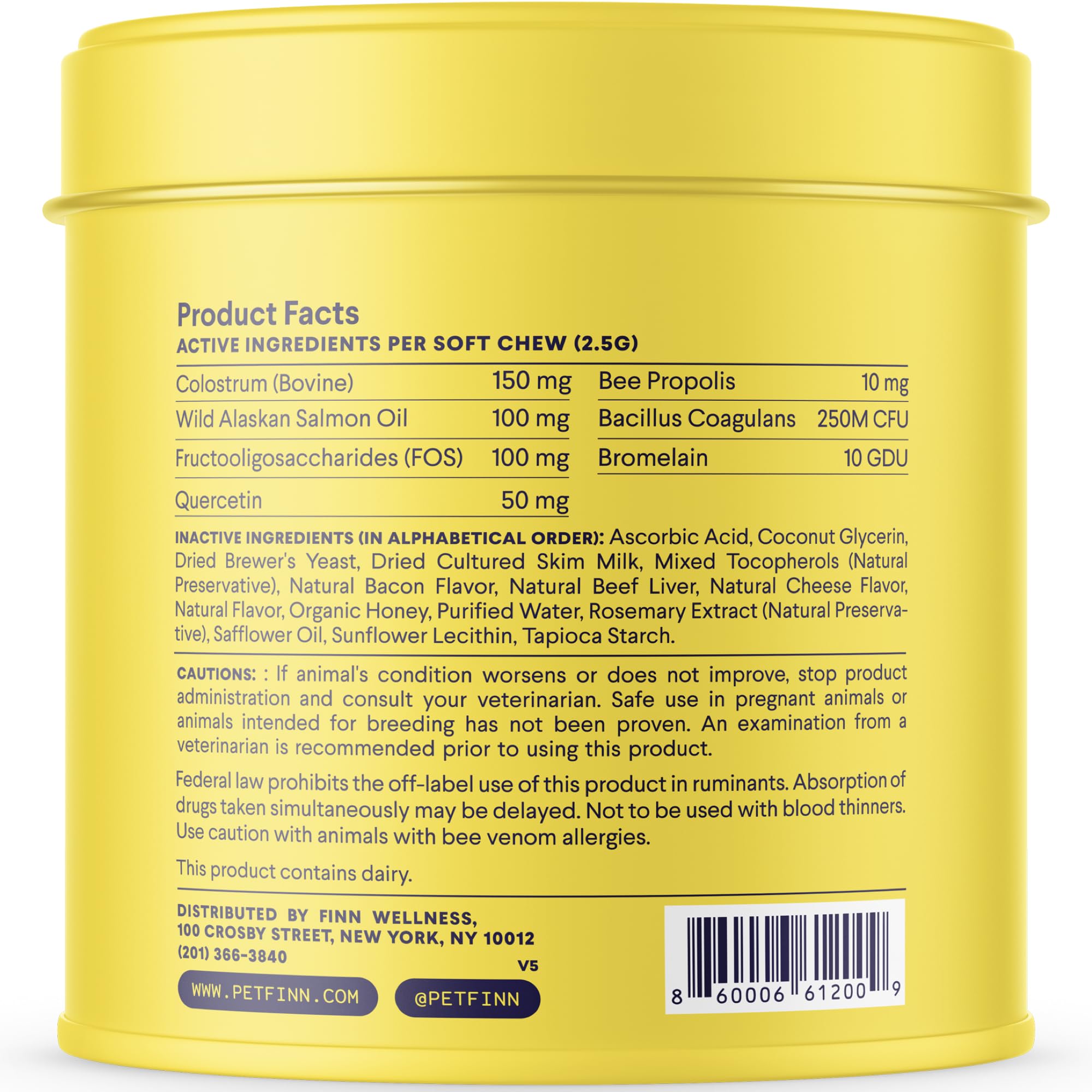 Finn Allergy Itch probiotics digestive enzymes visual suggests gut health benefits