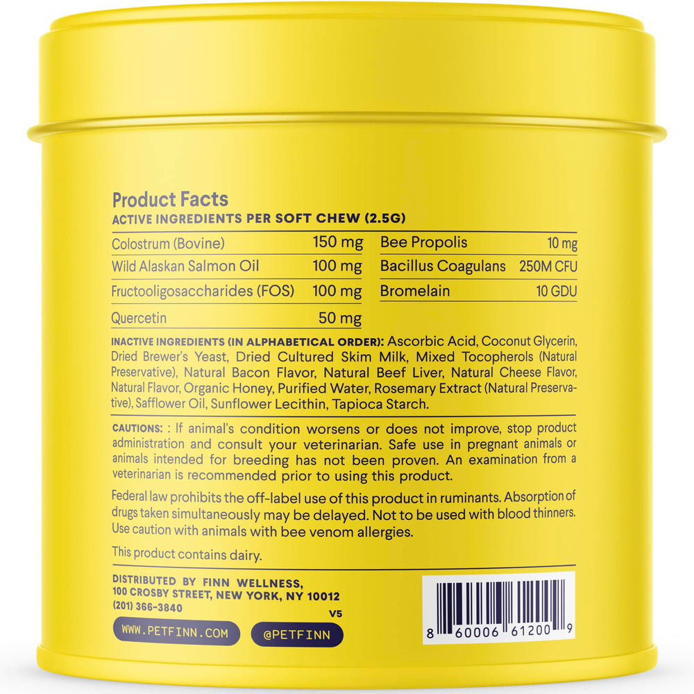 Finn Allergy Itch probiotics digestive enzymes visual suggests gut health benefits