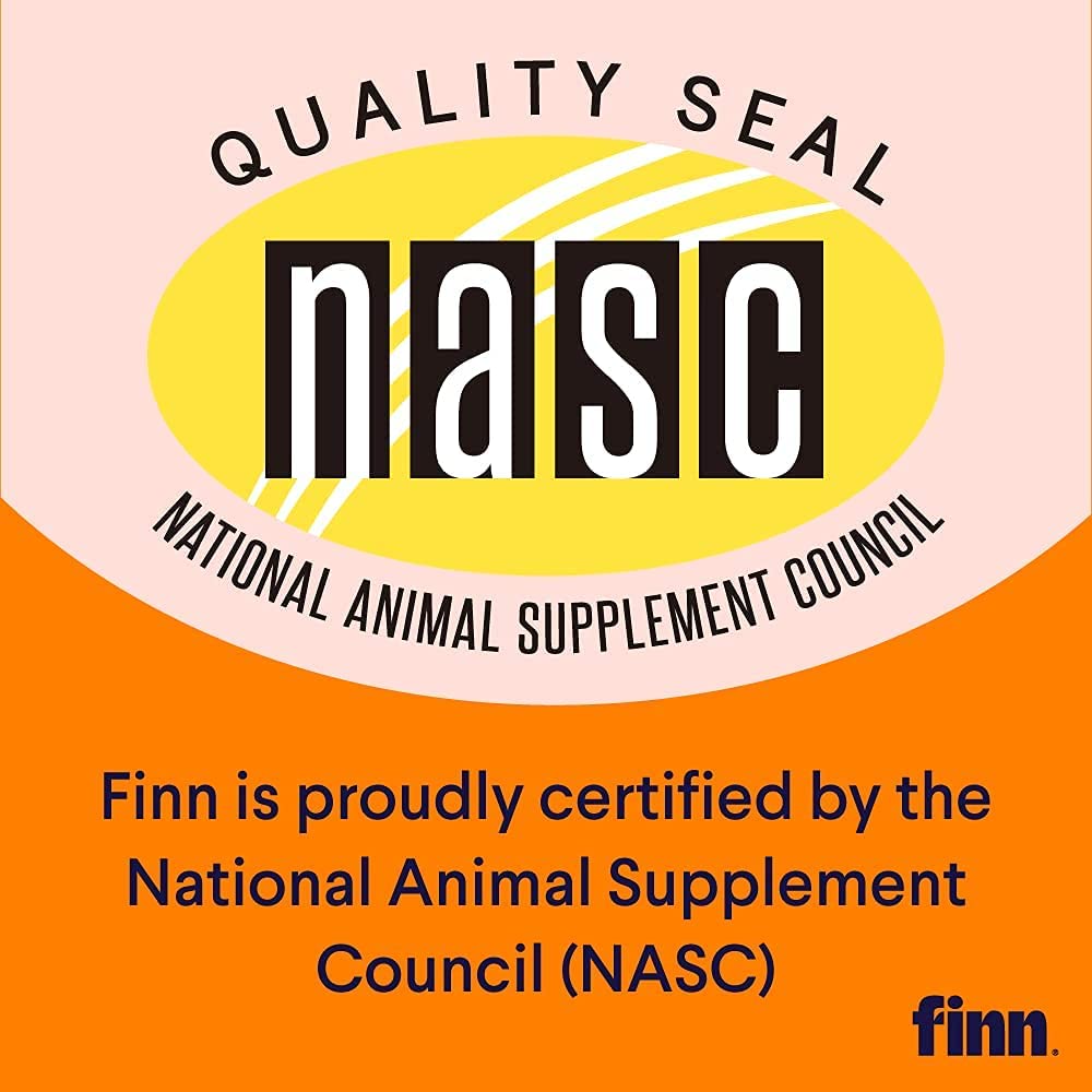 Finn glucosamine dosage delivers 500mg per chew to support lubrication.