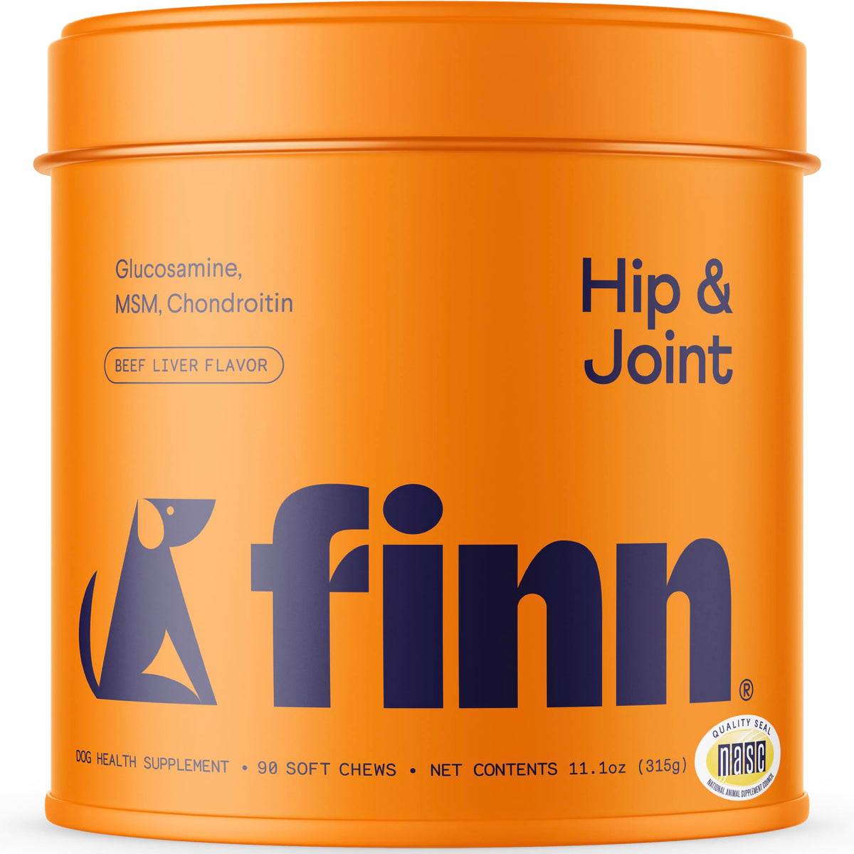 Finn dog hip and joint soft chews in a package promote daily mobility for dogs.