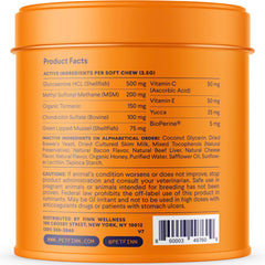 Finn turmeric-infused bottle supports mobility and tissue health in dogs.
