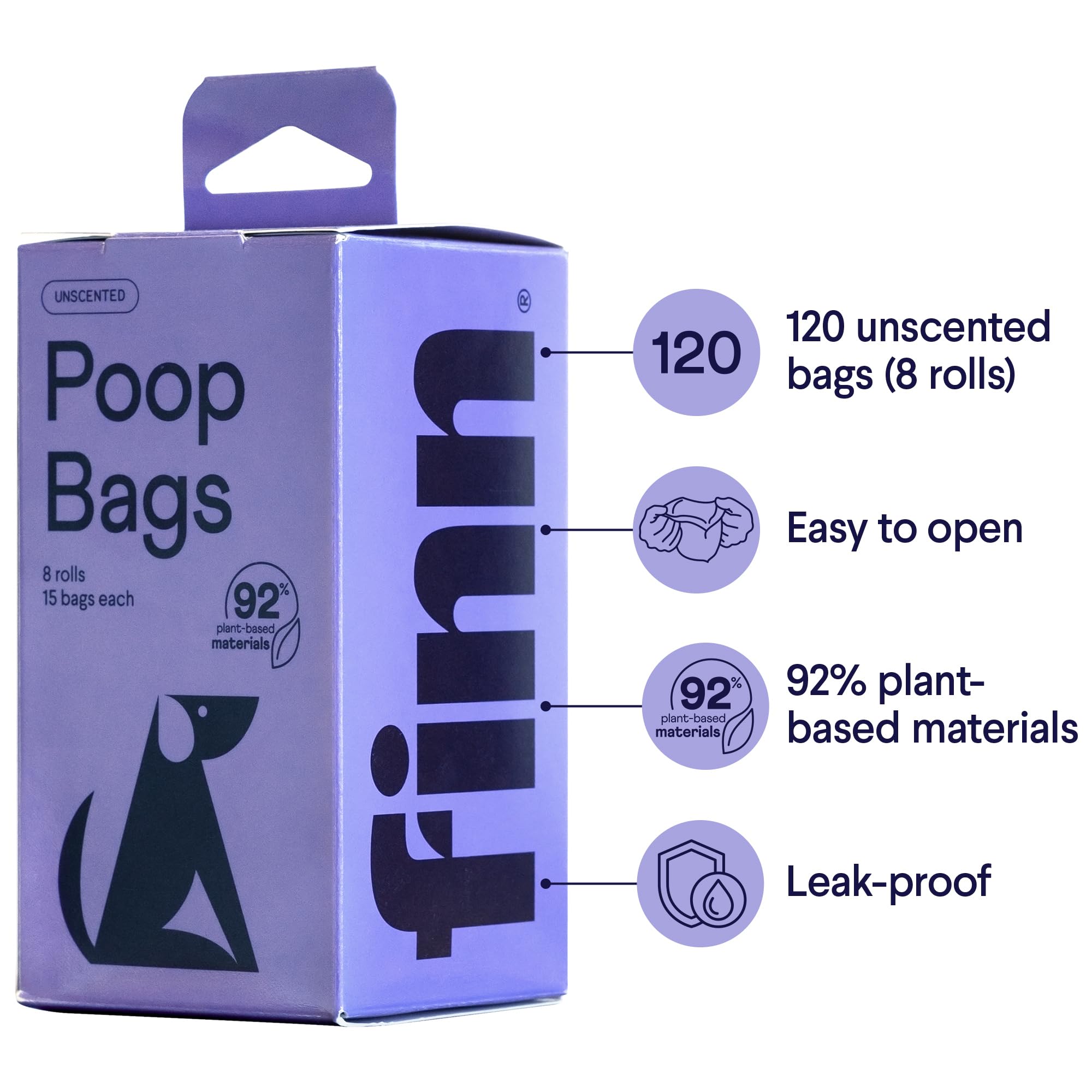 Finn poop bags easy open tear feature during park strolls