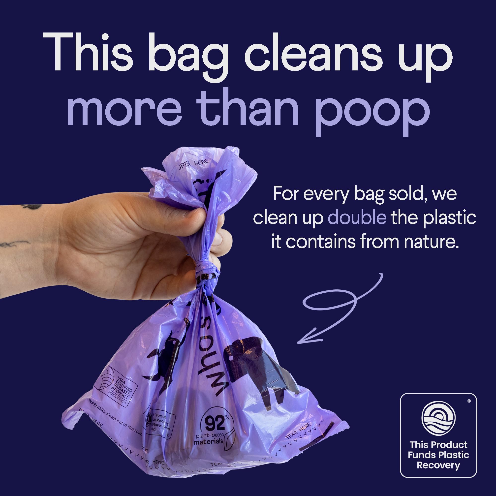 Finn poop bags leak proof design demonstrated for messy cleanup