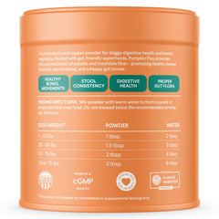 Finn Pumpkin Plus sweet potato and apple image shows gentle fiber for comfortable digestion.