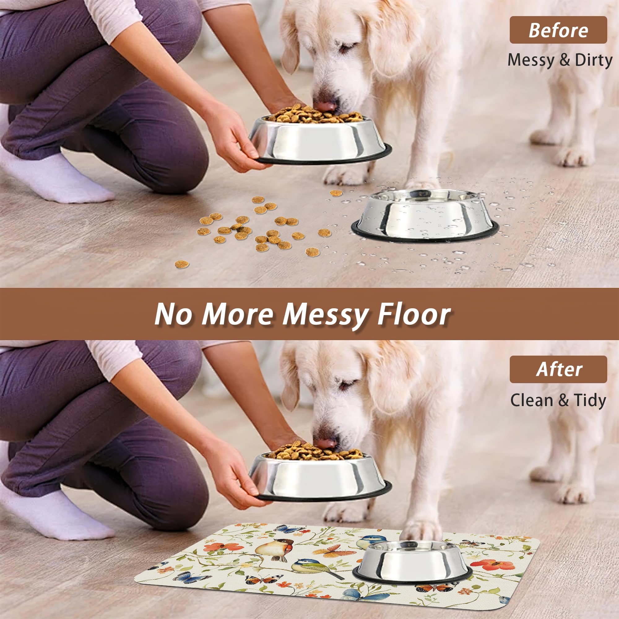 FIOUQINE easy clean mat simplifies daily maintenance after meals