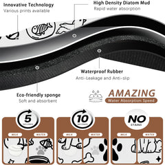 FIOUQINE non-slip rubber backing keeps the mat in place during meals.
