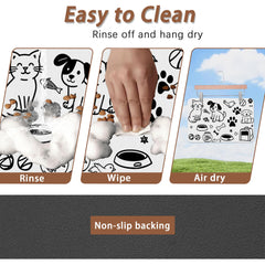 FIOUQINE waterproof layer protects floors from moisture around bowls.