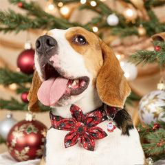Fipergen Christmas dog collar adjustable strap neck 11-15 inches for growing pups