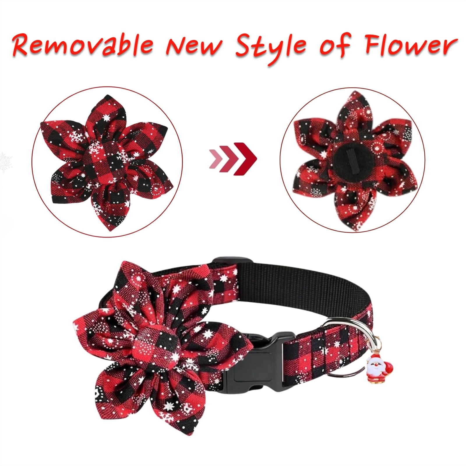 Fipergen Christmas collar quick-release buckle for easy on/off during holidays