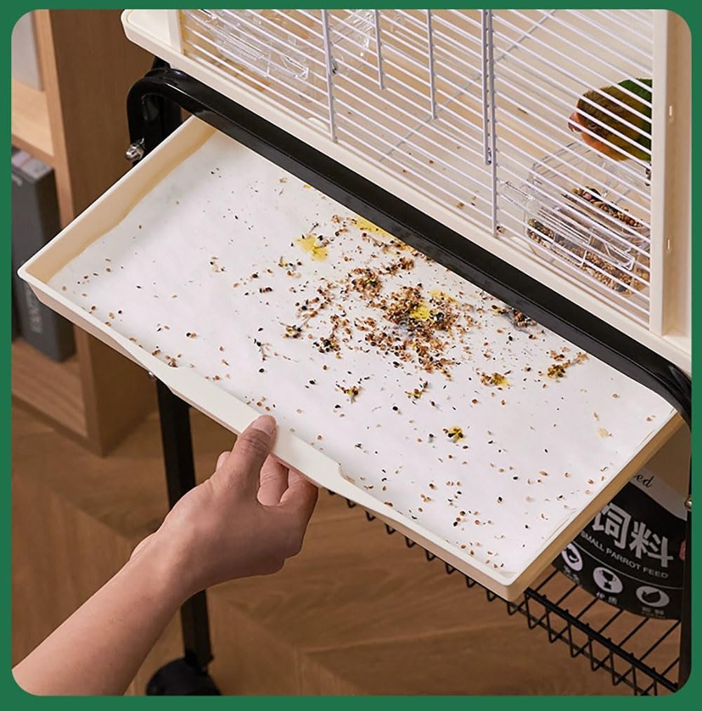 Firdnyohs white-cage-liner tray-absorbent close-up illustrates moisture absorption.