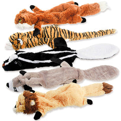 FIREOR dog squeak toy bundle woodland raccoon—soft plush for teething and fetch.