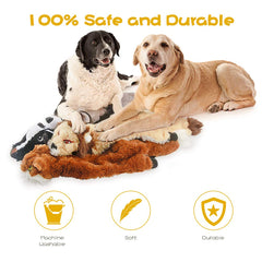 FIREOR dog squeak toy bundle tiger—two-squeaker engagement boosts playtime variety.