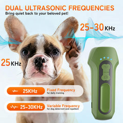 Firlonale bark deterrent with wrist strap emphasizing portability for outdoor adventures.