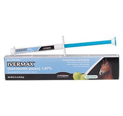 First Companion Ivermax paste in routine application for deworming horses.