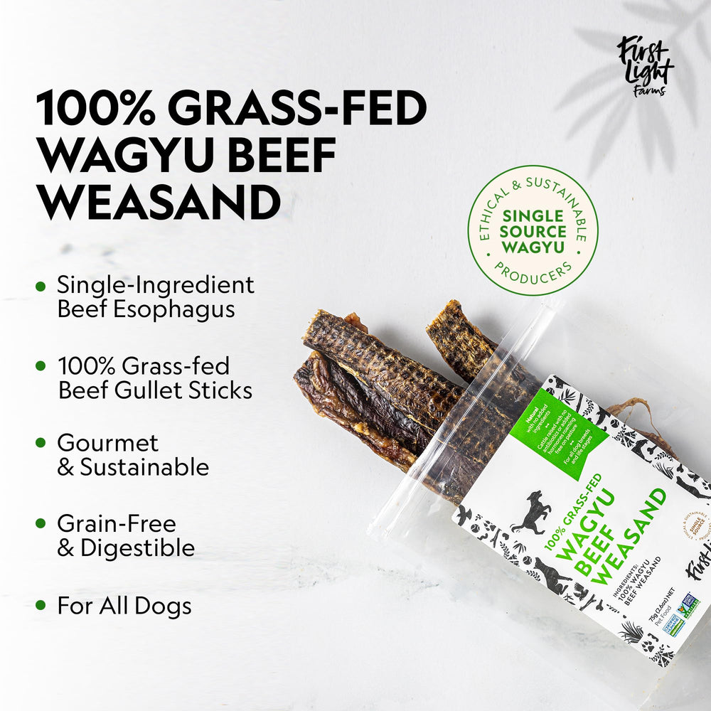 First Light Wagyu Beef Weasands closeup texture reveals chewy bite aiding dental hygiene