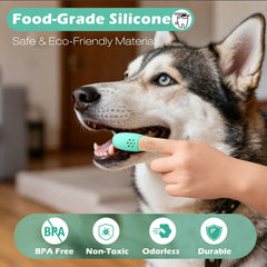 Firstfooby cat chin brush closeup demonstrates targeted cleaning around delicate areas.