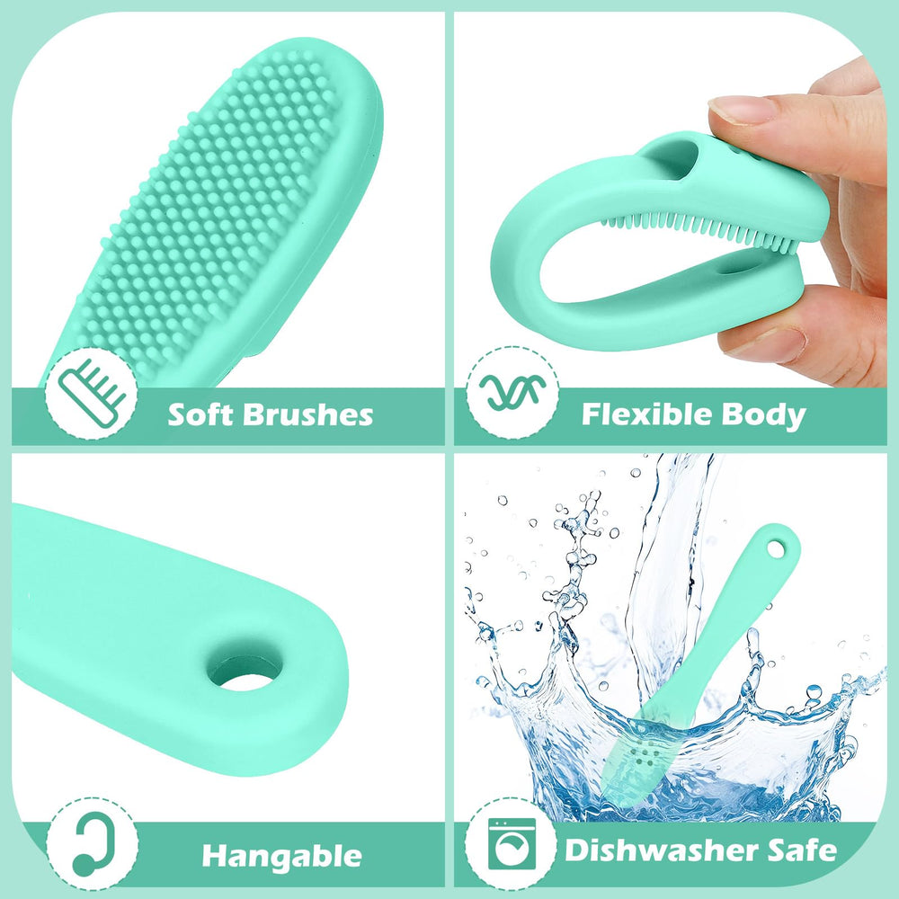 Firstfooby dishwasher safe symbol reveals easy cleaning after brushing sessions.