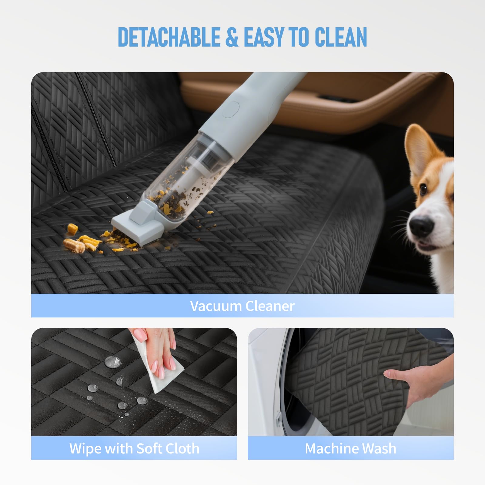 FIRSTWELL universal-fit car seat cover works with most cars, trucks, SUVs.