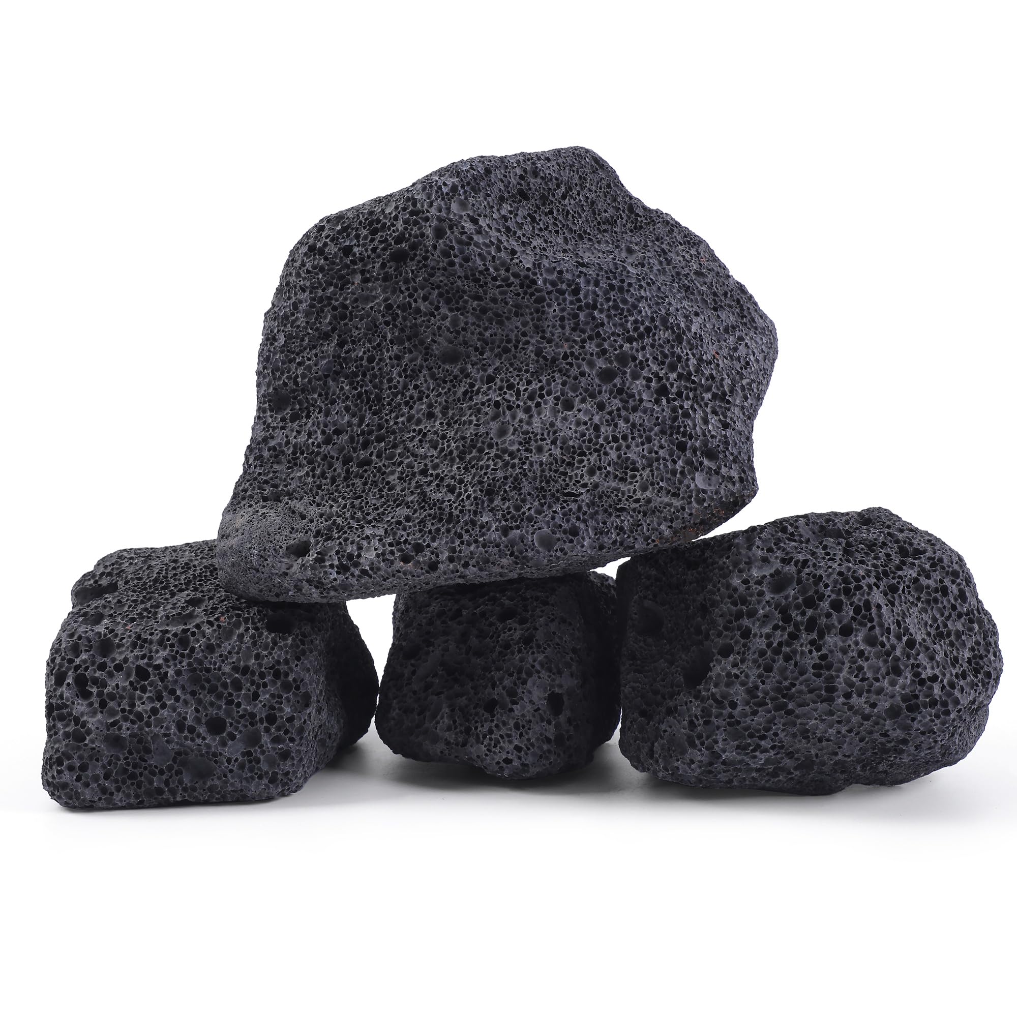FISCAPE lava rock closeup shows porous surface ideal for beneficial bacteria in aquascapes
