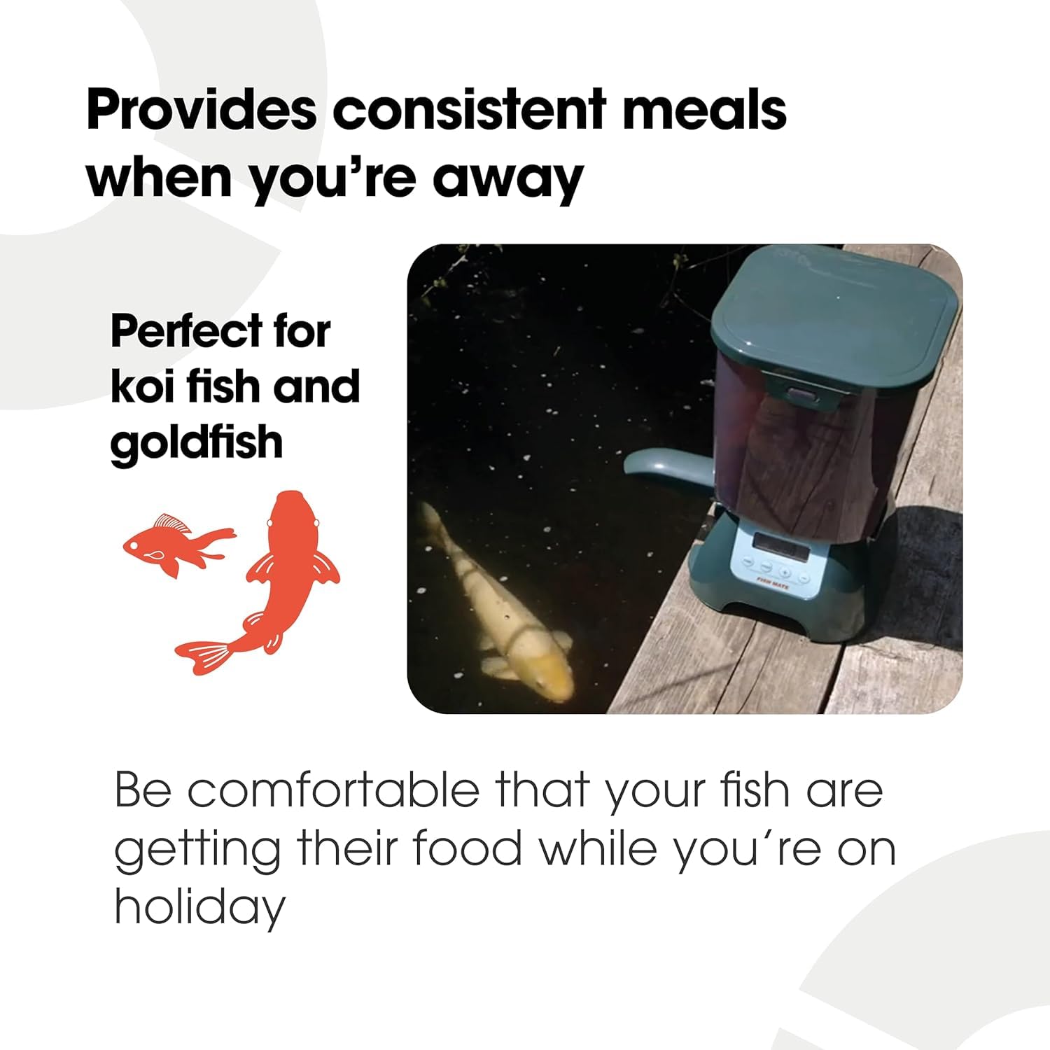Fish Mate P7000 snap-lock lid for quick, secure food access.