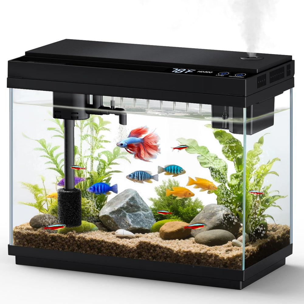 Fishkeeper 2-3G Smart Aquarium front view for easy desktop setup
