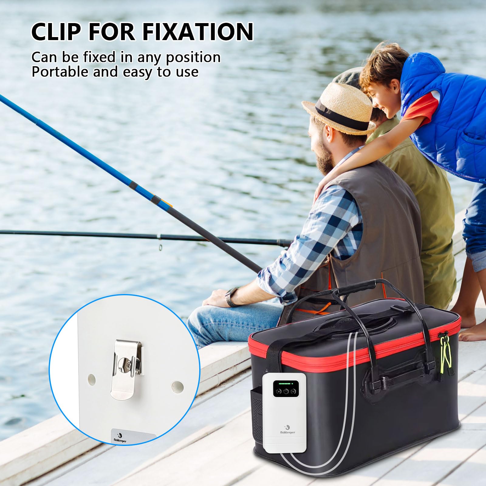 fishkeeper air pump quiet operation image highlights noise-reduction features.