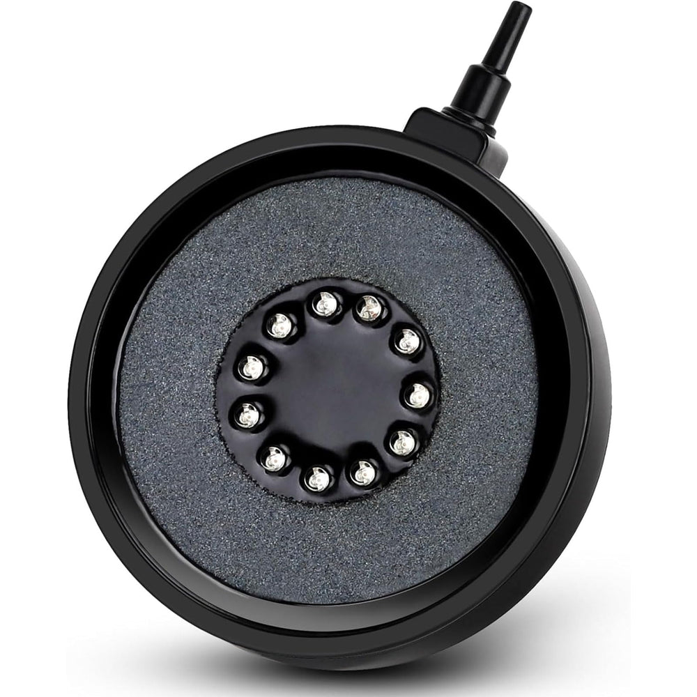 fishkeeper aquarium bubble light disk with LED highlights vibrant colors for ambient tank decor