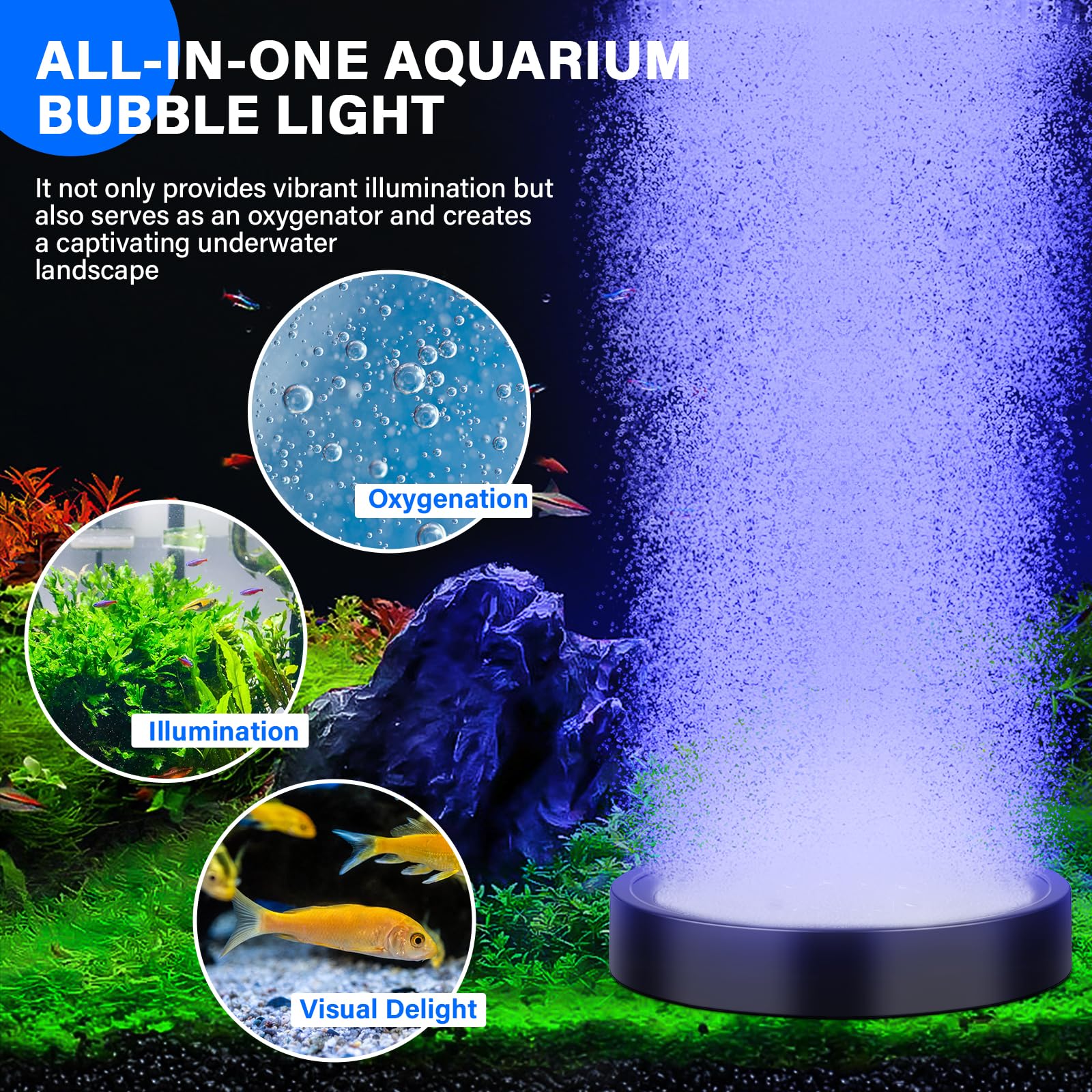 fishkeeper aquarium light four modes provides dynamic lighting scenes for fish tank