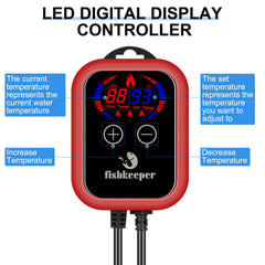 Fishkeeper aquarium heater fast setup enables quick onboarding for ready-to-use tanks.