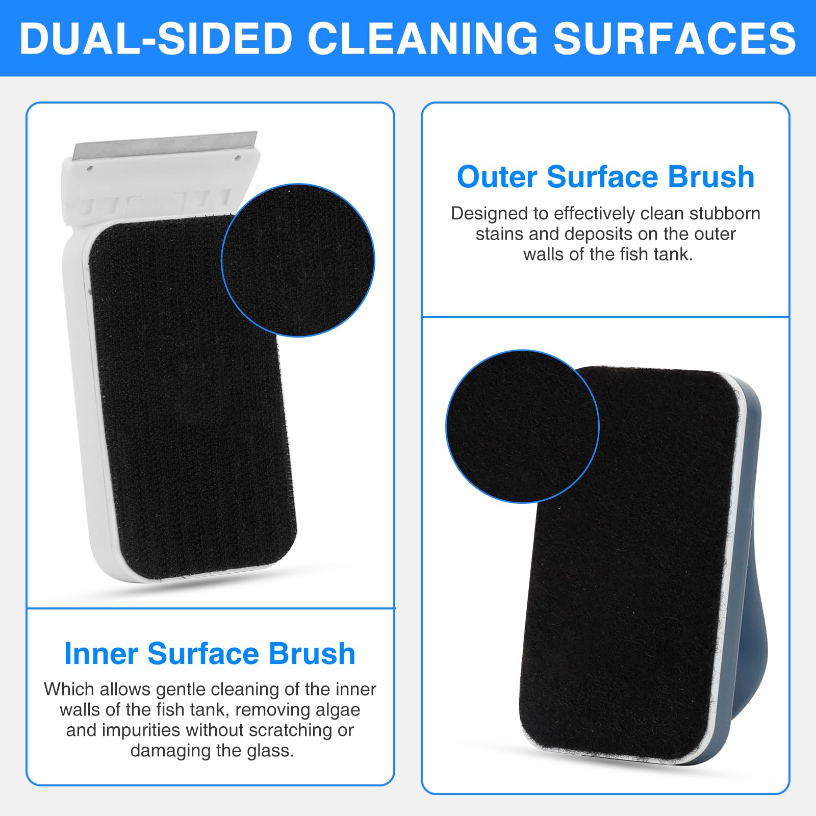 fishkeeper automatic floating design keeps cleaner near surface after use