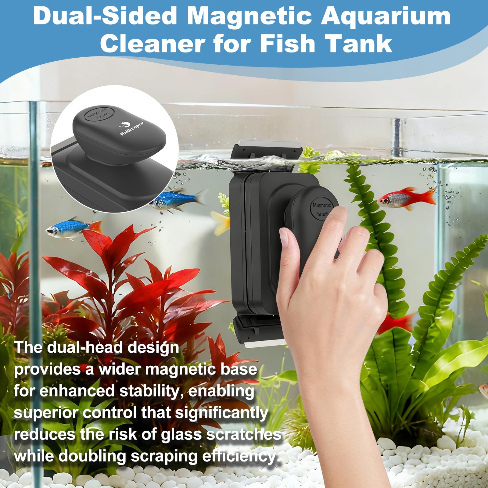 fishkeeper compact-storage corner lets you park the cleaner neatly
