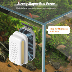 Fishkeeper double-sided design shows inner scrubber and outer pad for thorough algae removal.