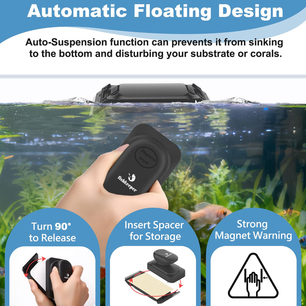 fishkeeper dual-blade scraper design speeds up cleaning in one pass