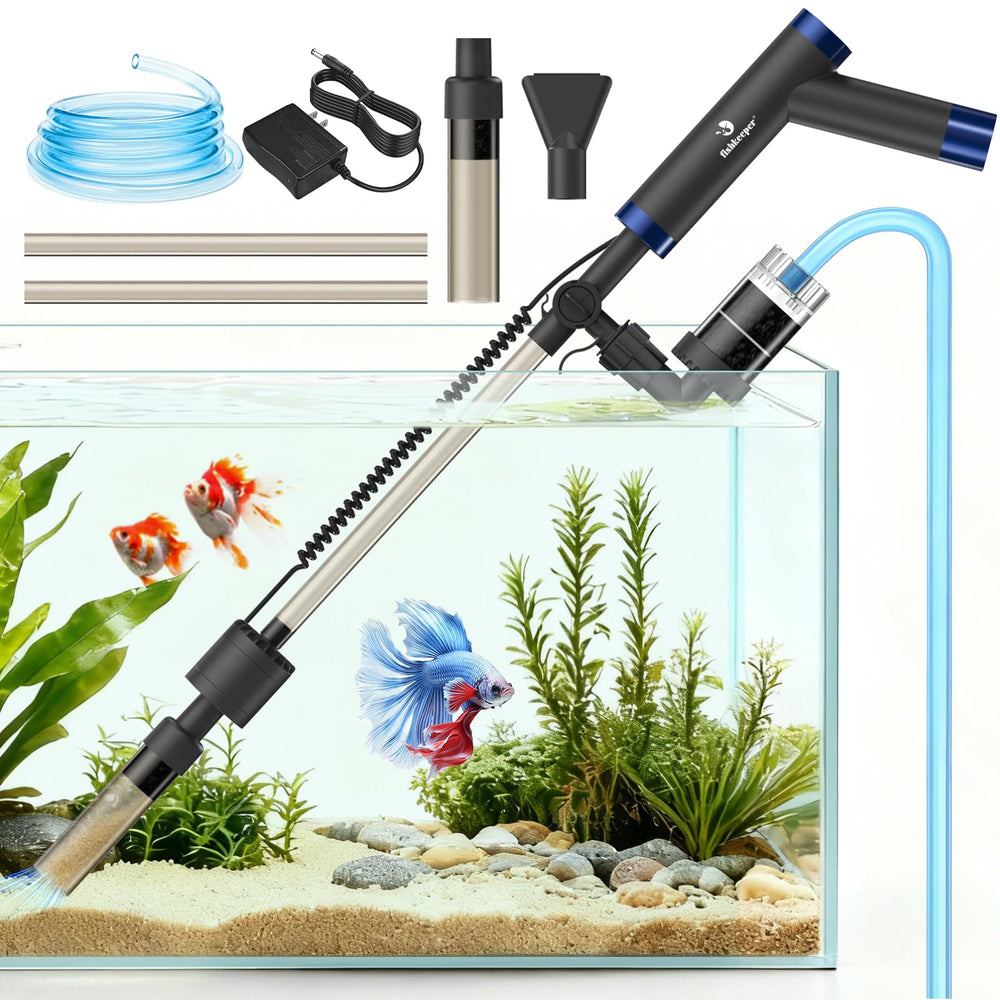 fishkeeper electric fish tank cleaner overview shows all-in-one maintenance for aquariums
