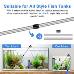 fishkeeper extension tubes reach tight corners under tanks