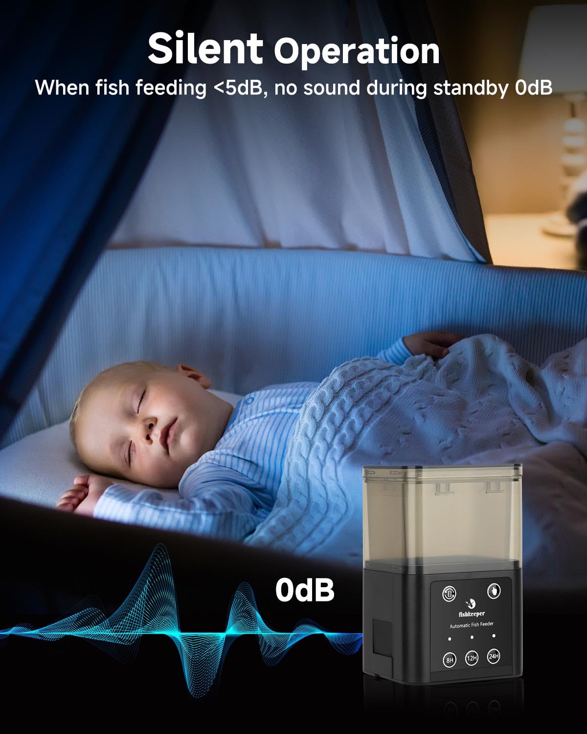 Fishkeeper feeder with 3 fixing methods fits various tank setups securely