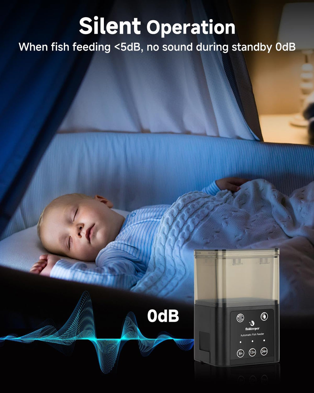Fishkeeper feeder with 3 fixing methods fits various tank setups securely