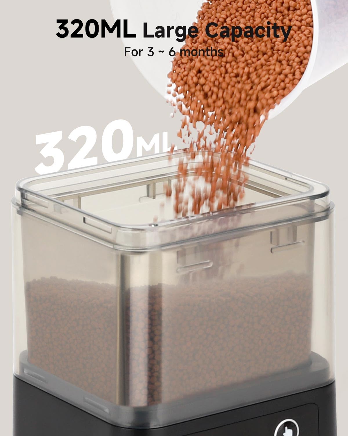 Fishkeeper feeder timer with 8h-12h-24h scheduling supports daily and vacation feeding