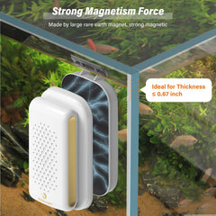fishkeeper magnetic aquarium cleaner double-sided pad and scraper removes algae efficiently