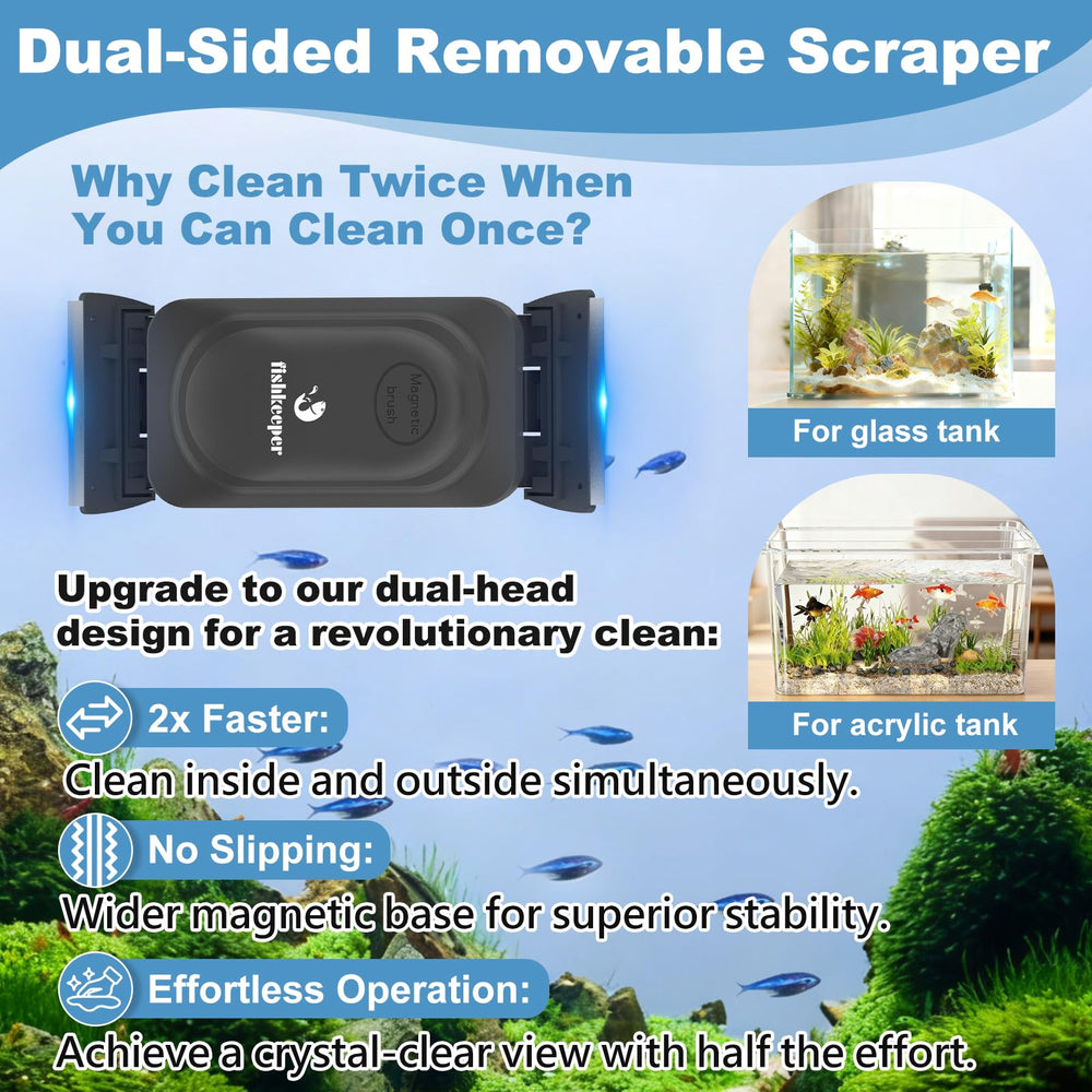 fishkeeper removable plastic blade for acrylic tanks avoids scratching