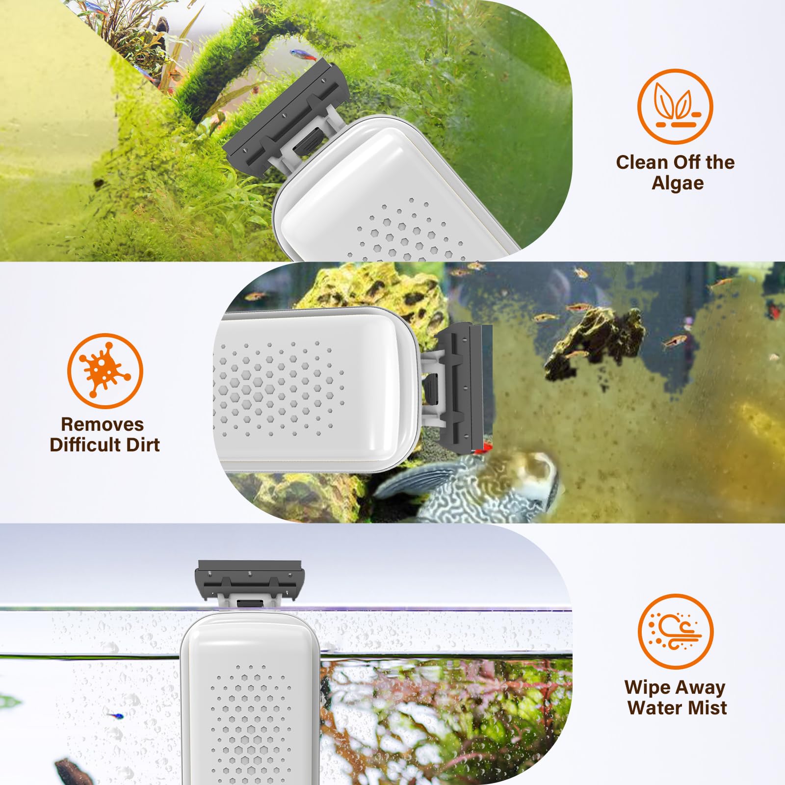 Fishkeeper self-floating mechanism enables easy retrieval with dry hands.